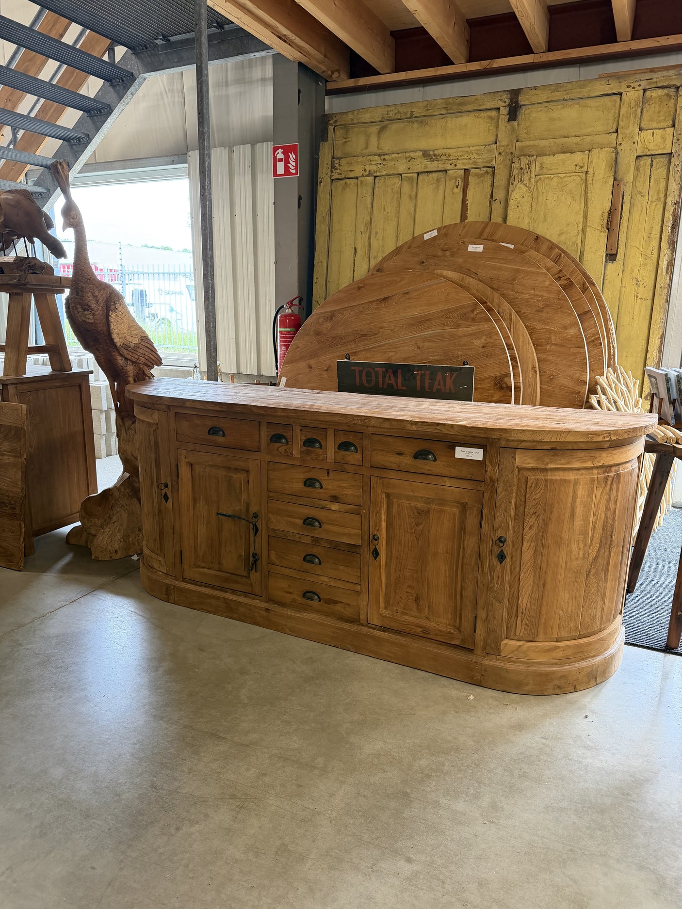 Teak dressoir - 220x90x50cm