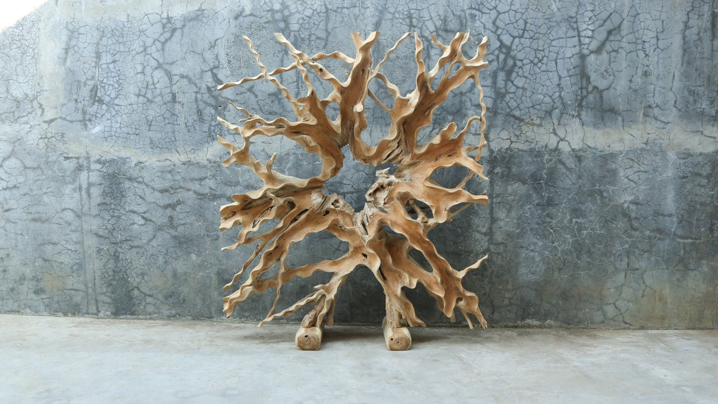 Roomdivider van teakwortel 180×200 cm – Uniek