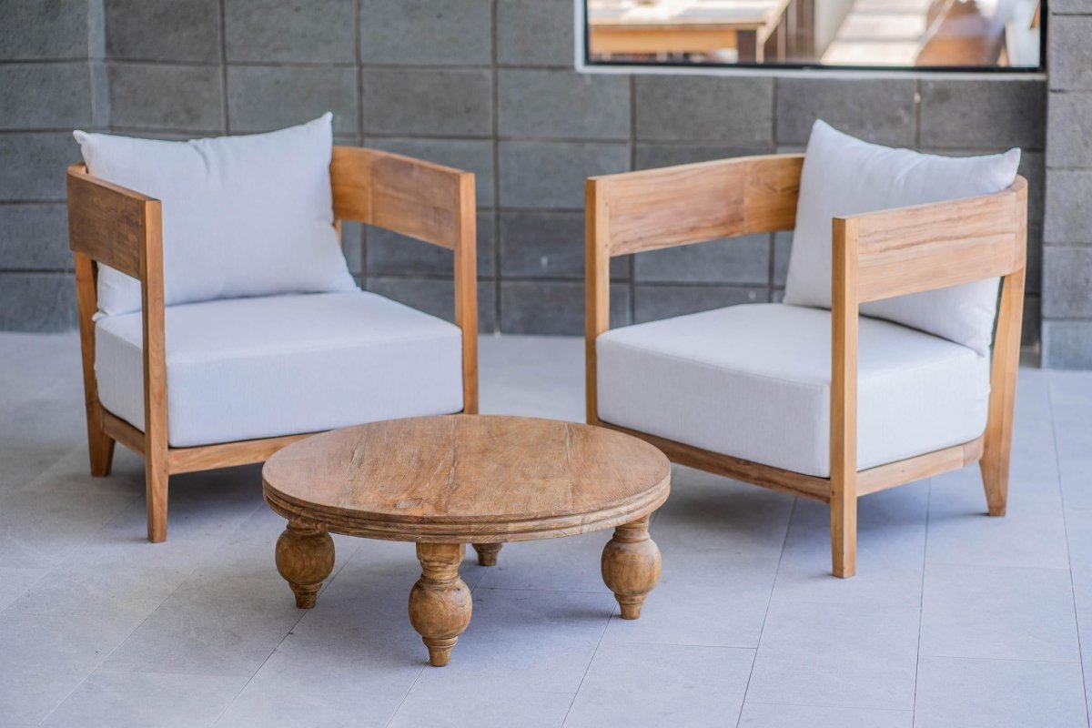 Teakhouten fauteuil Lura met Sunproof kussens