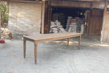 Antieke teak tafel 240cm