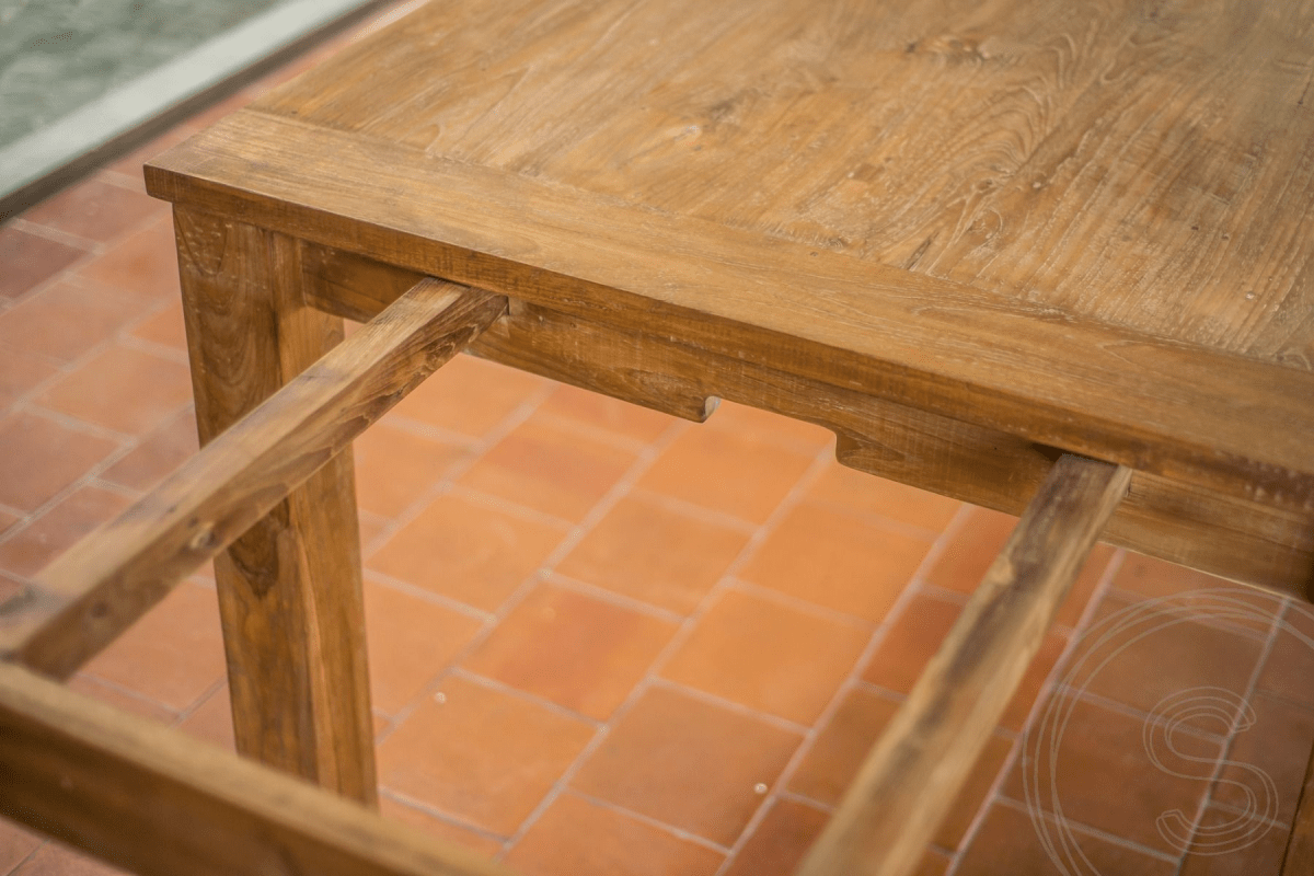 Uitschuifbare teak tafel set 180 + 10 stoelen