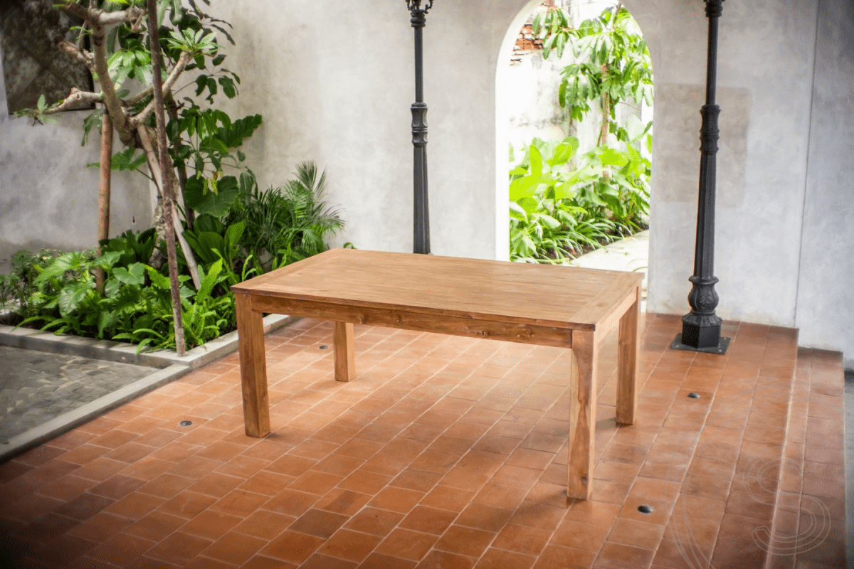Uitschuifbare teak tafel set 180 + 10 stoelen