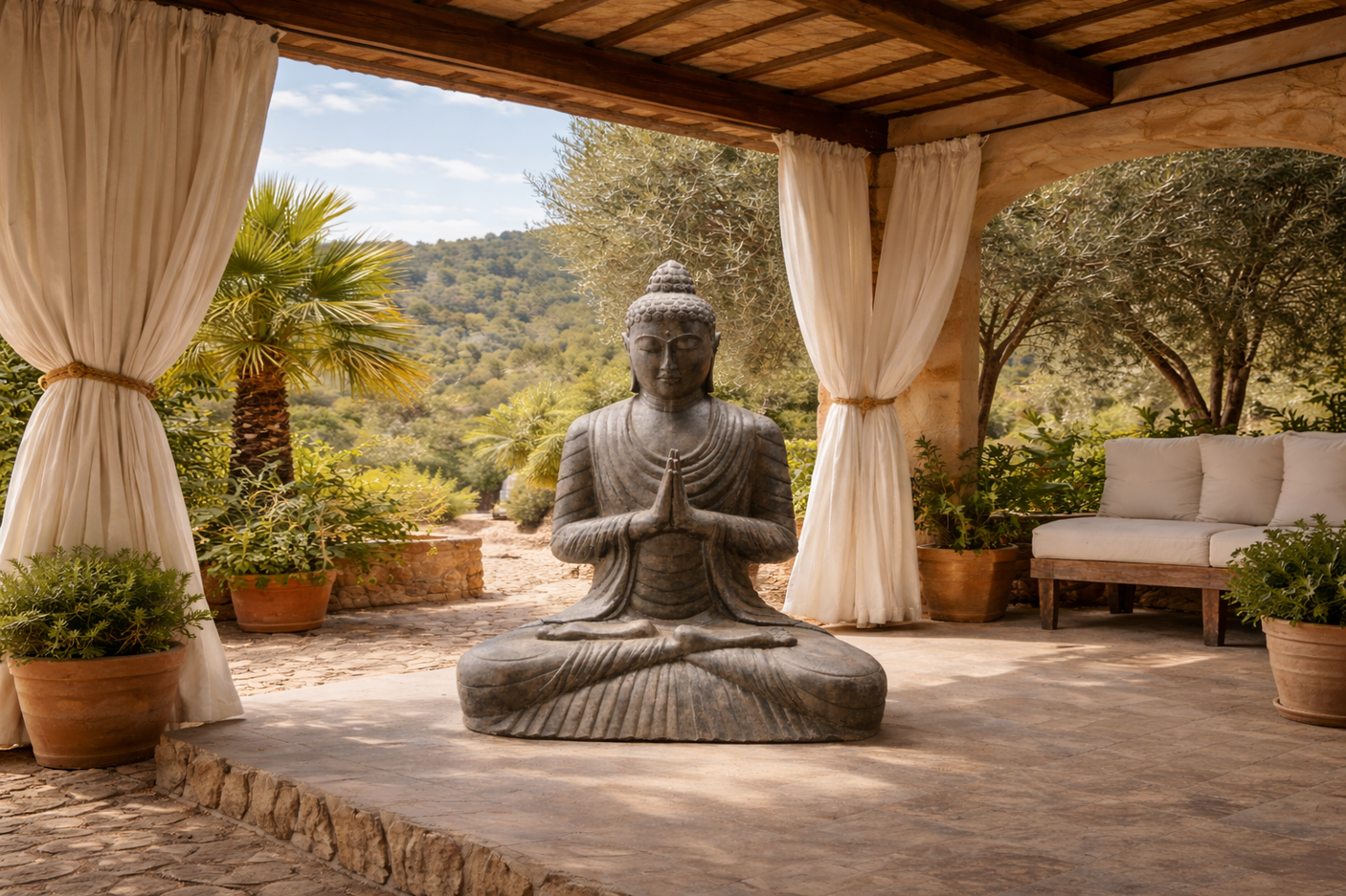 Grote Boeddha beeld – Handgemaakt in Indonesië