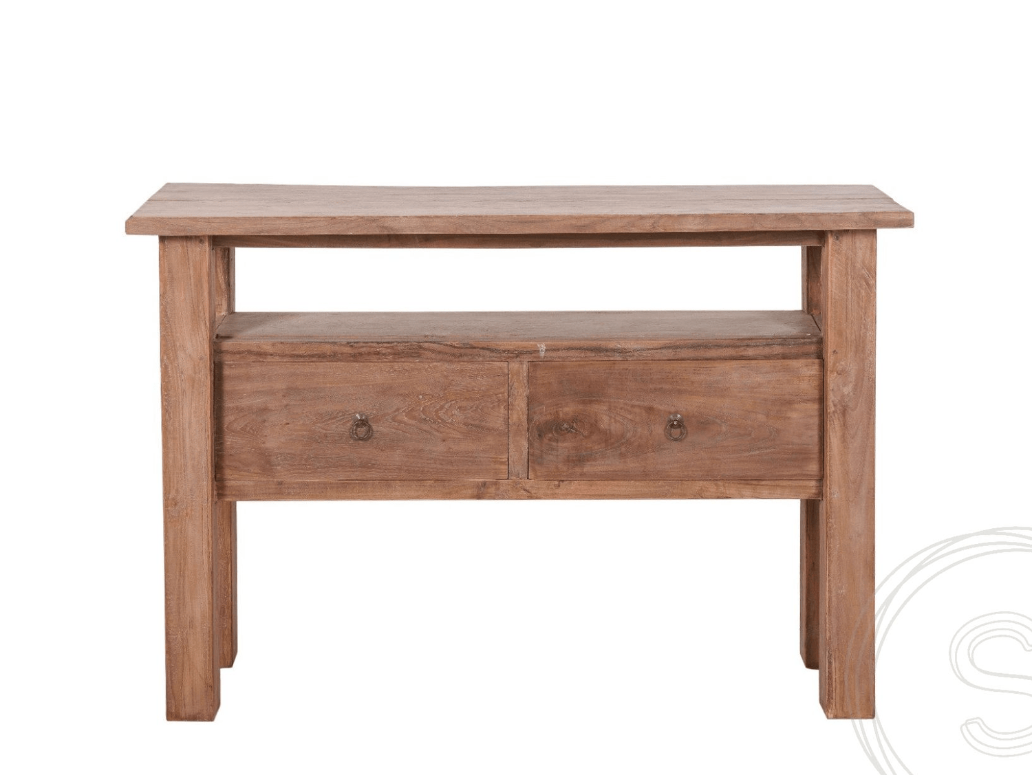 Teak sidetable 120cm oud hout - Souren Meubels