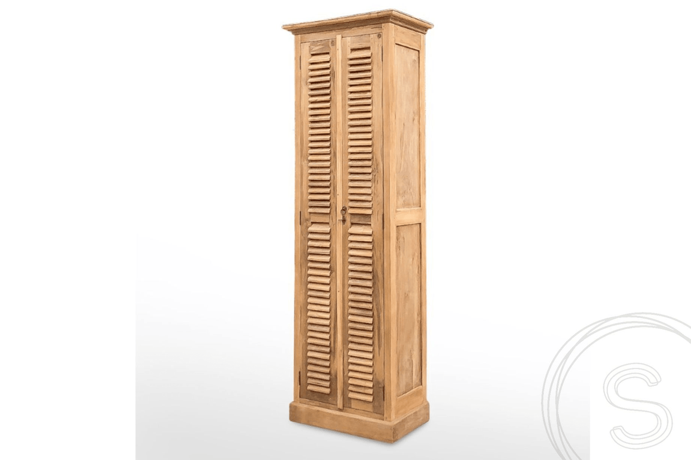 Teak schoenenkast louvredeuren