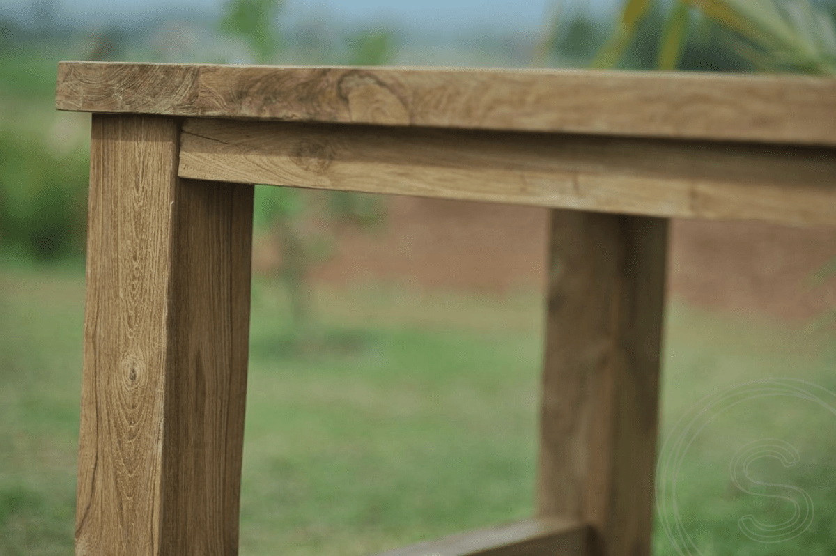 Teak tuintafel mammoet 200cm + 2 beaufort stoelen + bank