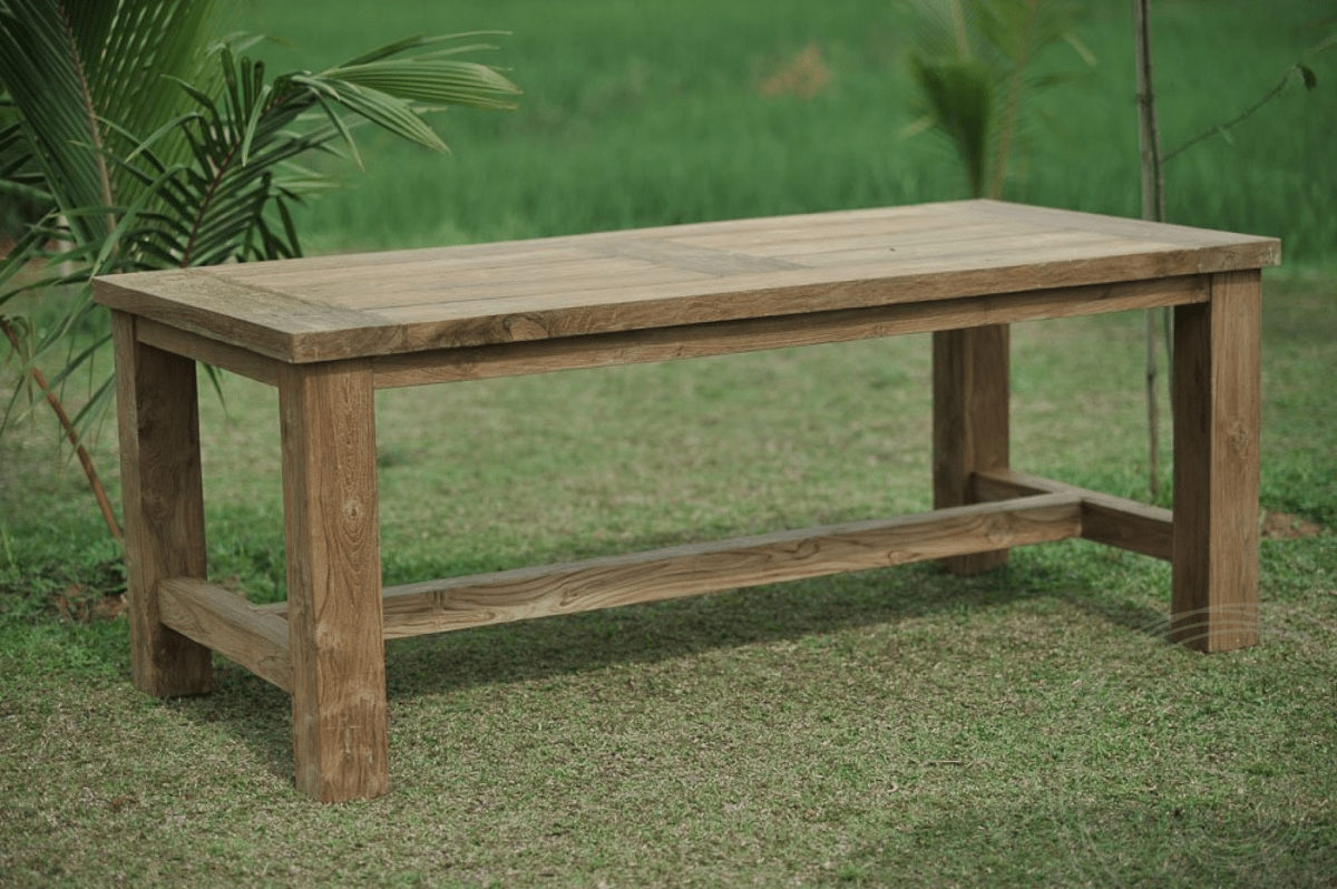 Teak tuintafel mammoet 200cm + 2 beaufort stoelen + bank