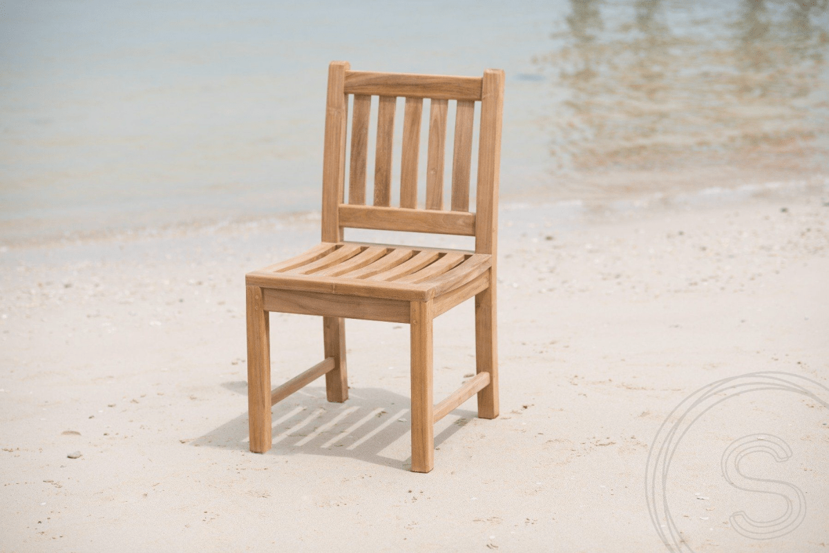 Teak tuintafel mammoet 250 + 8 beaufort stoelen zonder armleuning