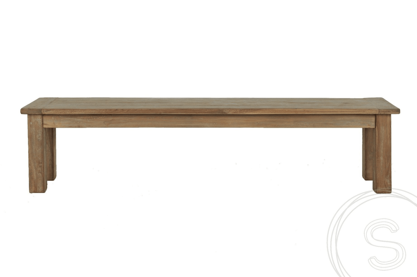 Teak bank 120cm oud hout - Souren Meubels