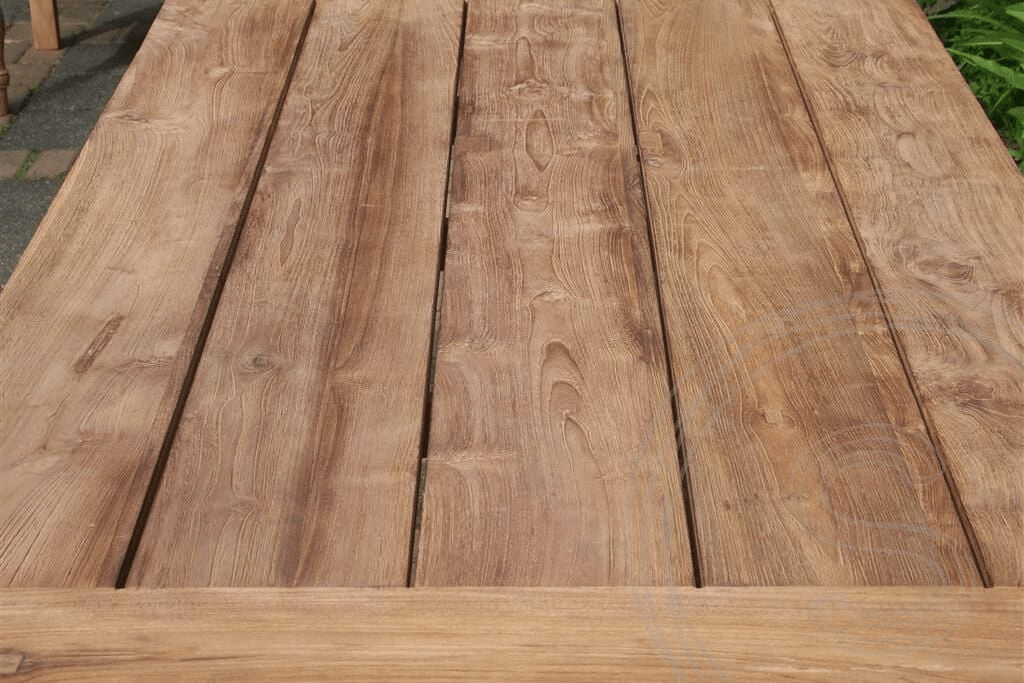 Teak tuintafel 180x90cm + 4 beaufort stoelen + bank