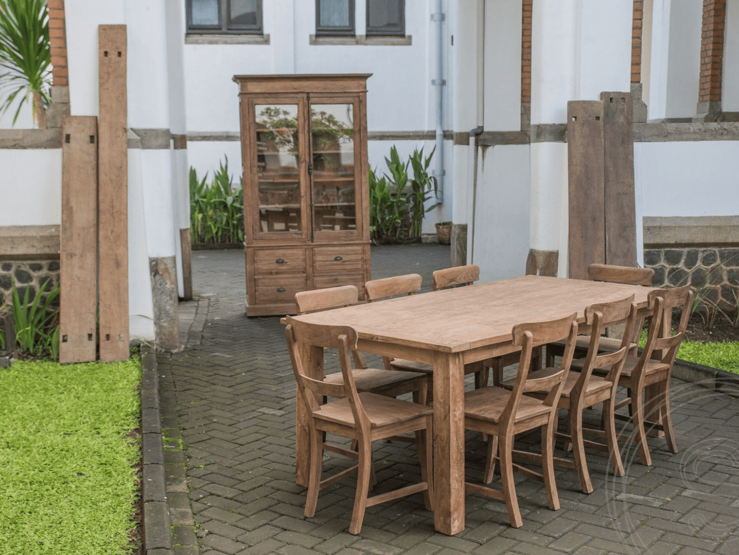Teak kast 2 deurs oud hout Paris - Souren Meubels