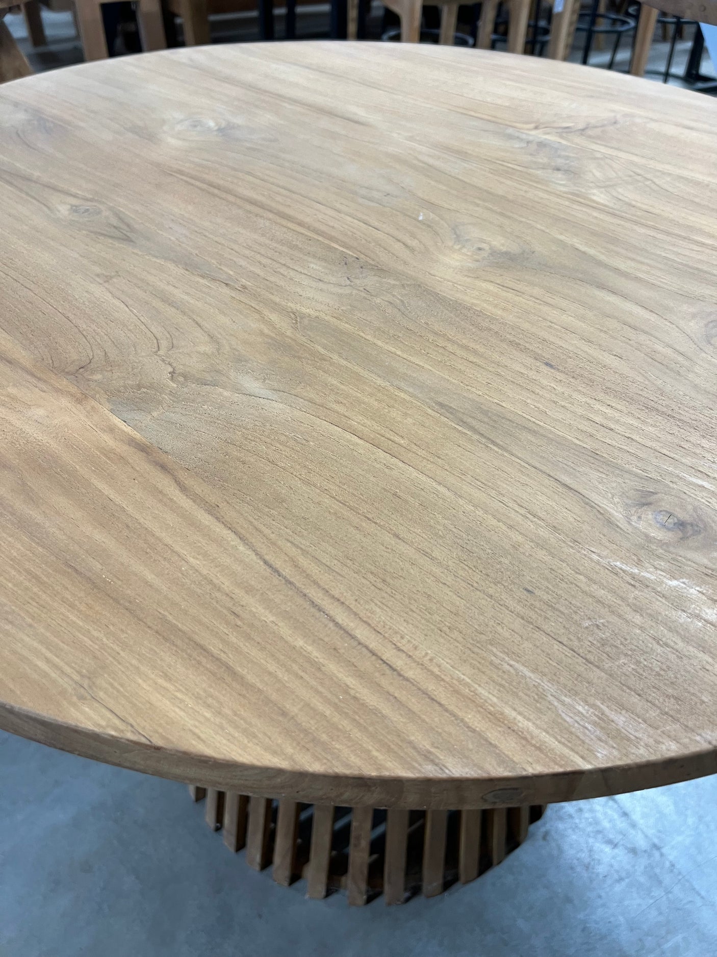 Teak tafel rond - 100cm diameter