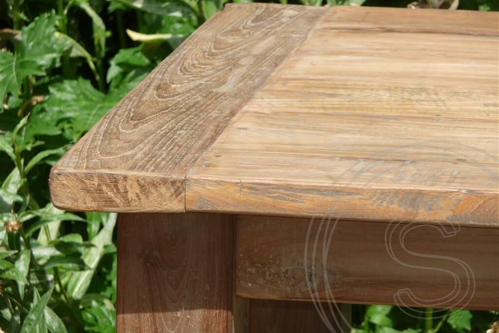 Teak tafel 300 x 120 oud hout