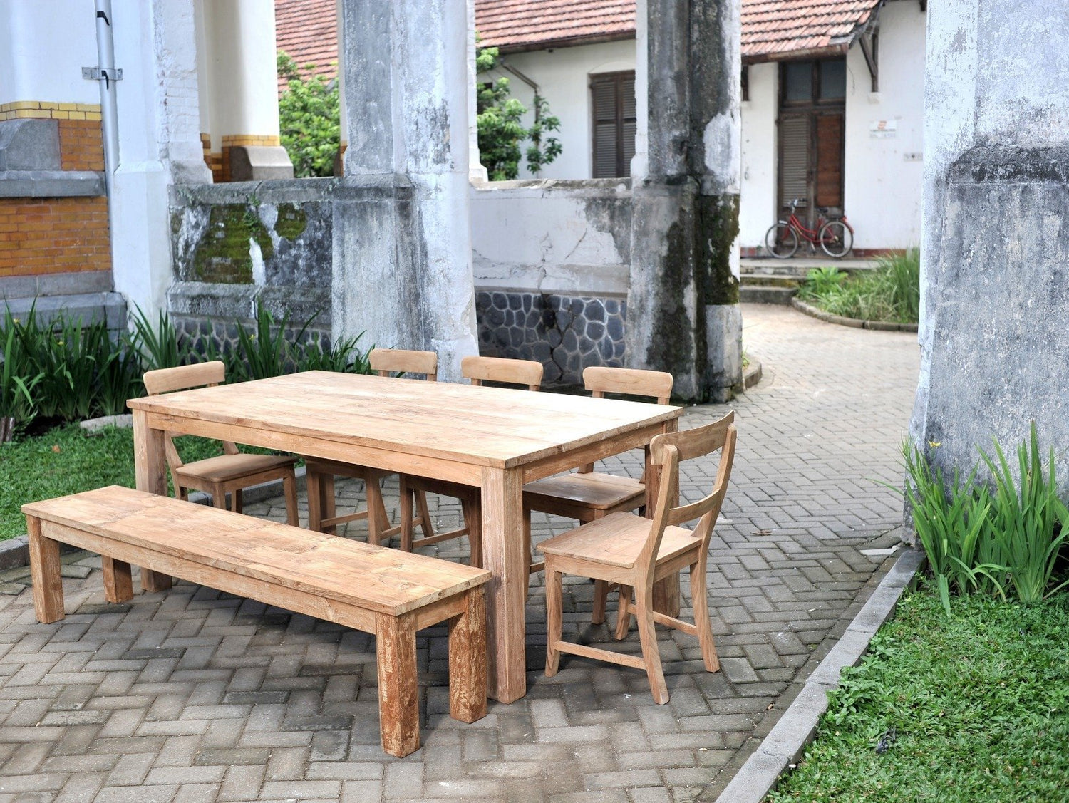 Teak bank 240cm - Souren Meubels