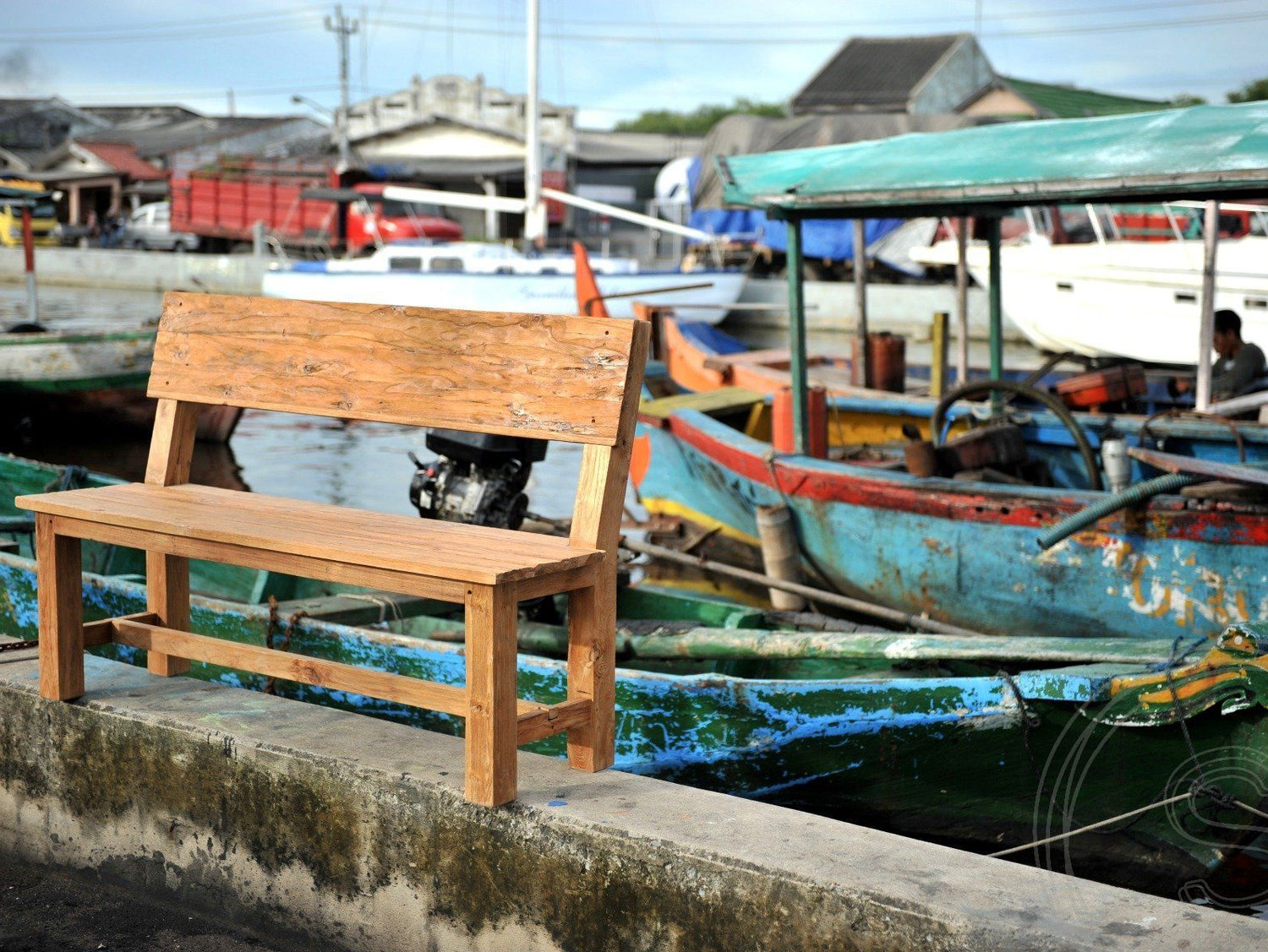Teak bank 180cm Sandaran