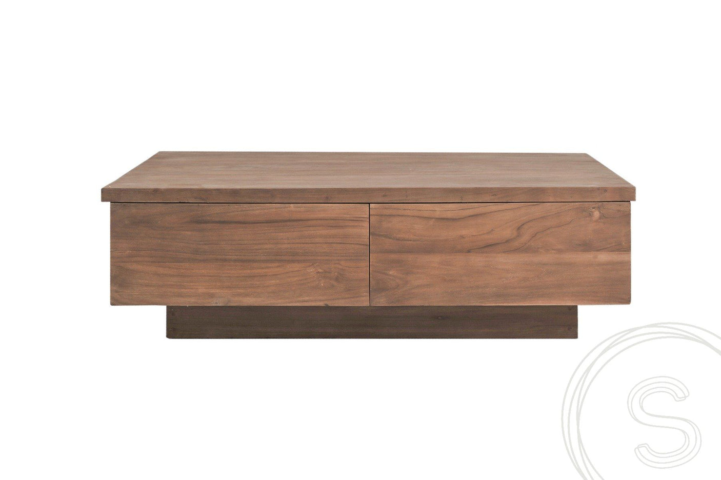 Teak blok salontafel 110x70cm