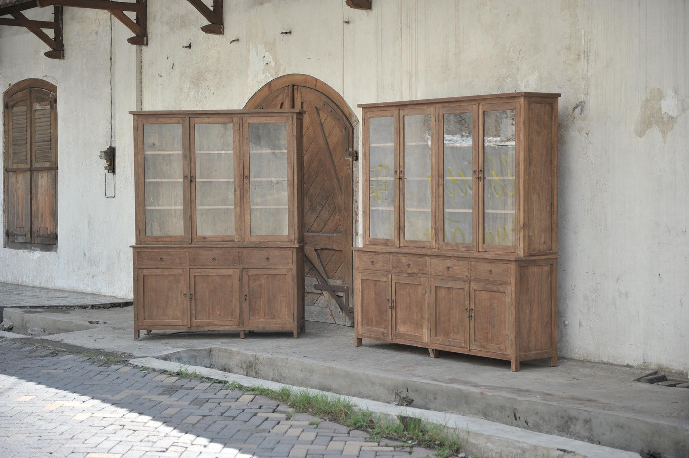 Teak buffetkast 200cm oud hout - Souren Meubels