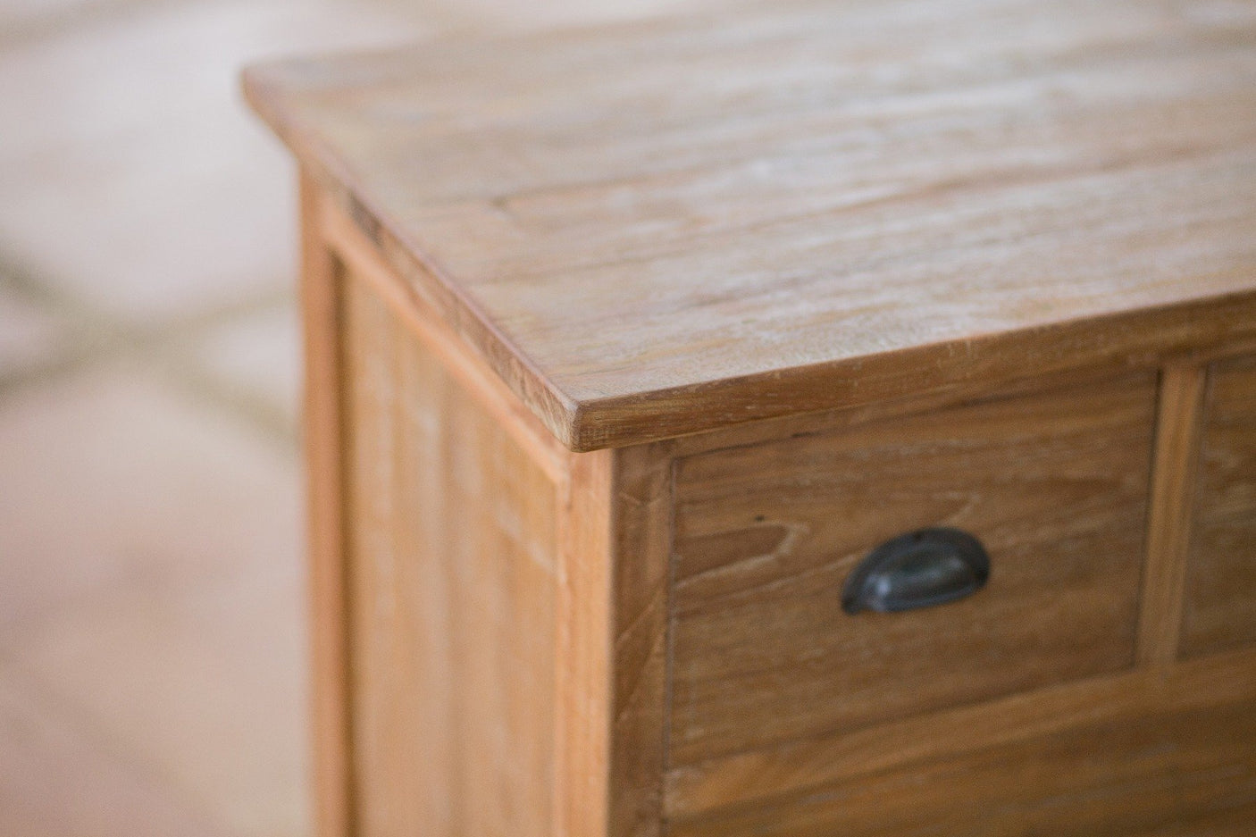 Teak dressoir 19 lades oud hout - Souren Meubels