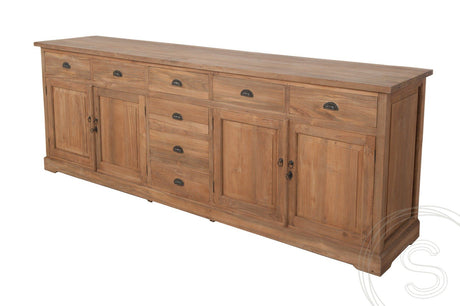 Teak dressoir 250cm XL - Souren Meubels