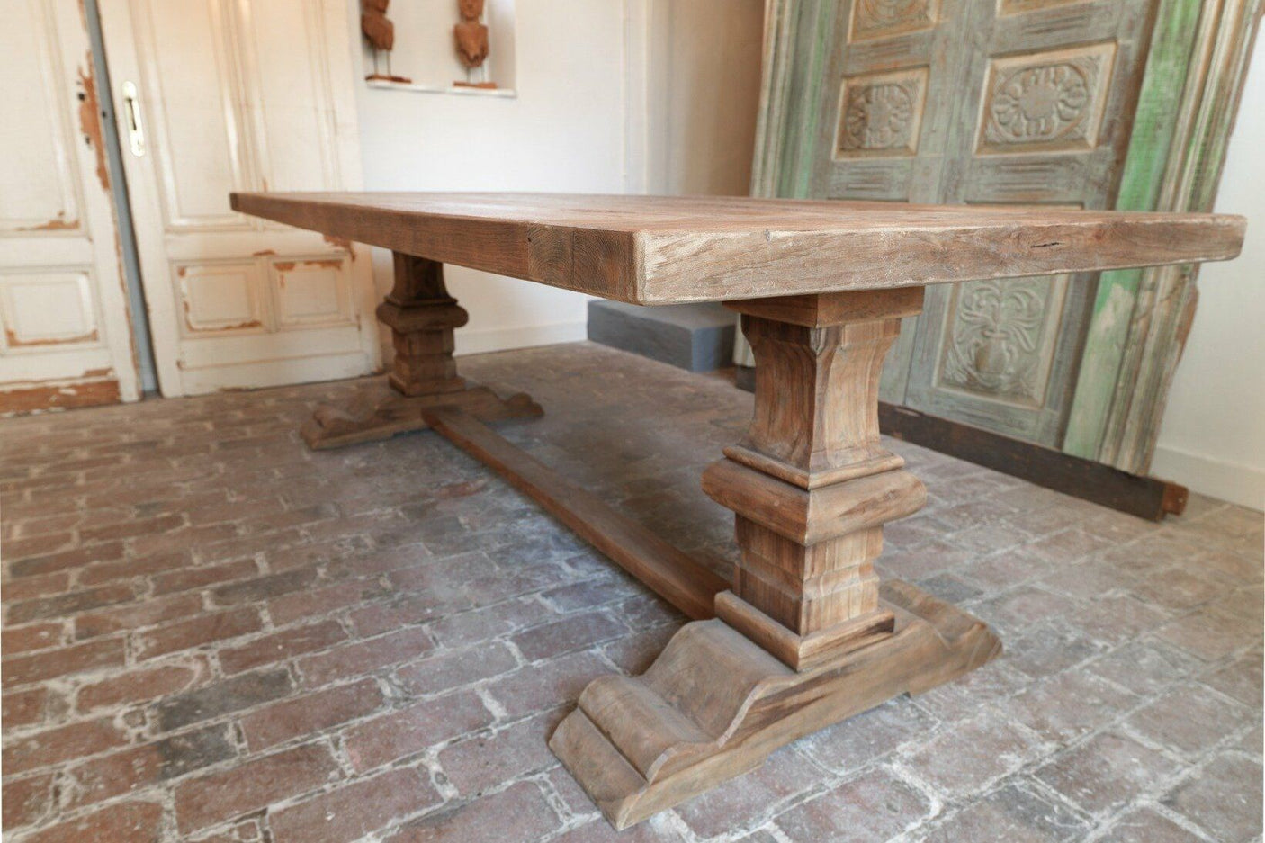 Teak kloostertafel 260x100 - Souren Meubels