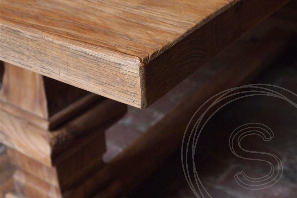 Teak kloostertafel 320x110 - Souren Meubels