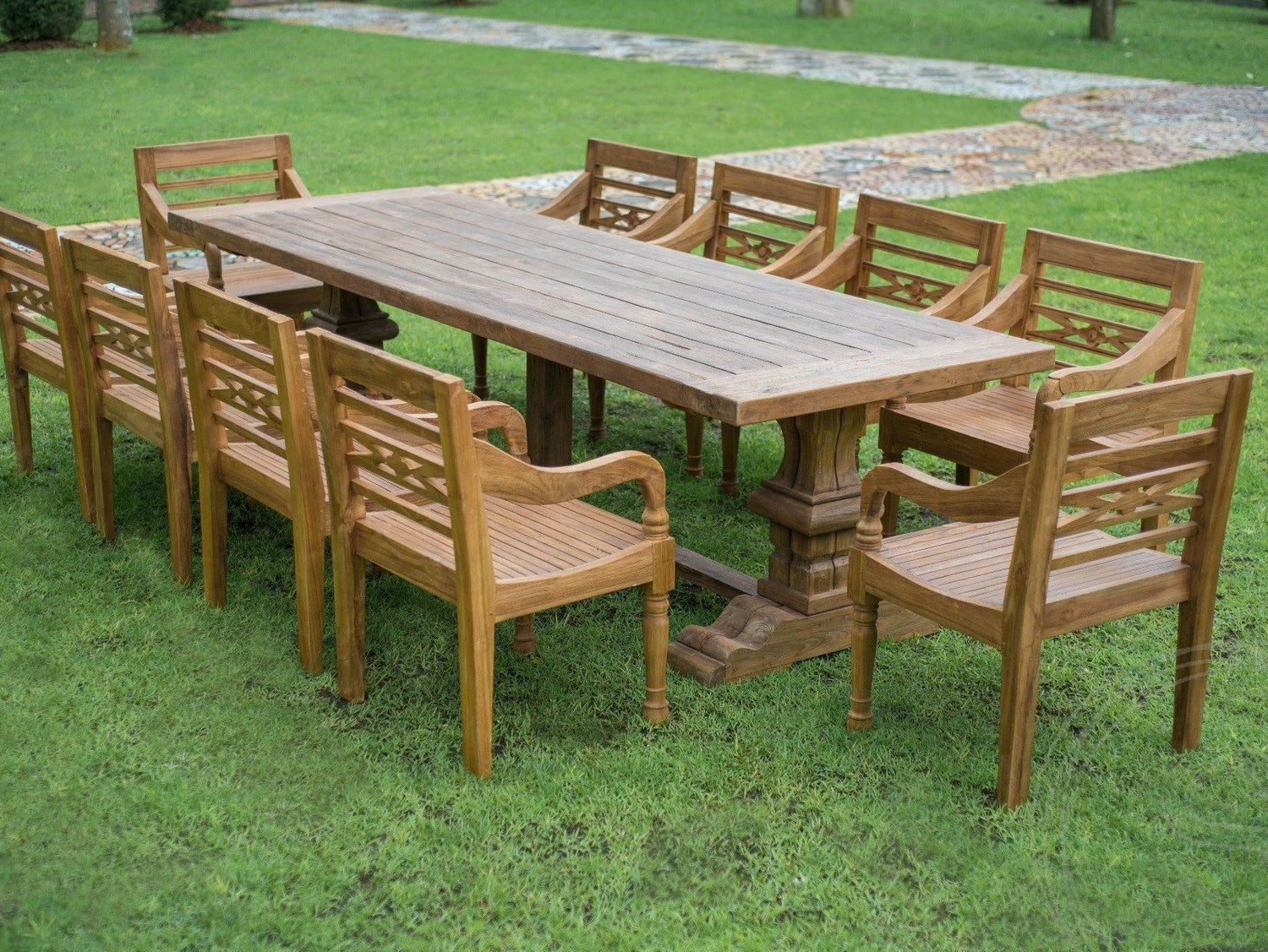 Klooster tuintafel 350 x 120 - Souren Meubels