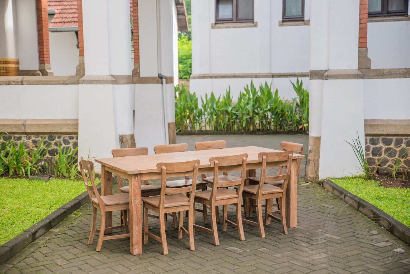 Teak tafel 200 x 90 oud hout - Souren Meubels