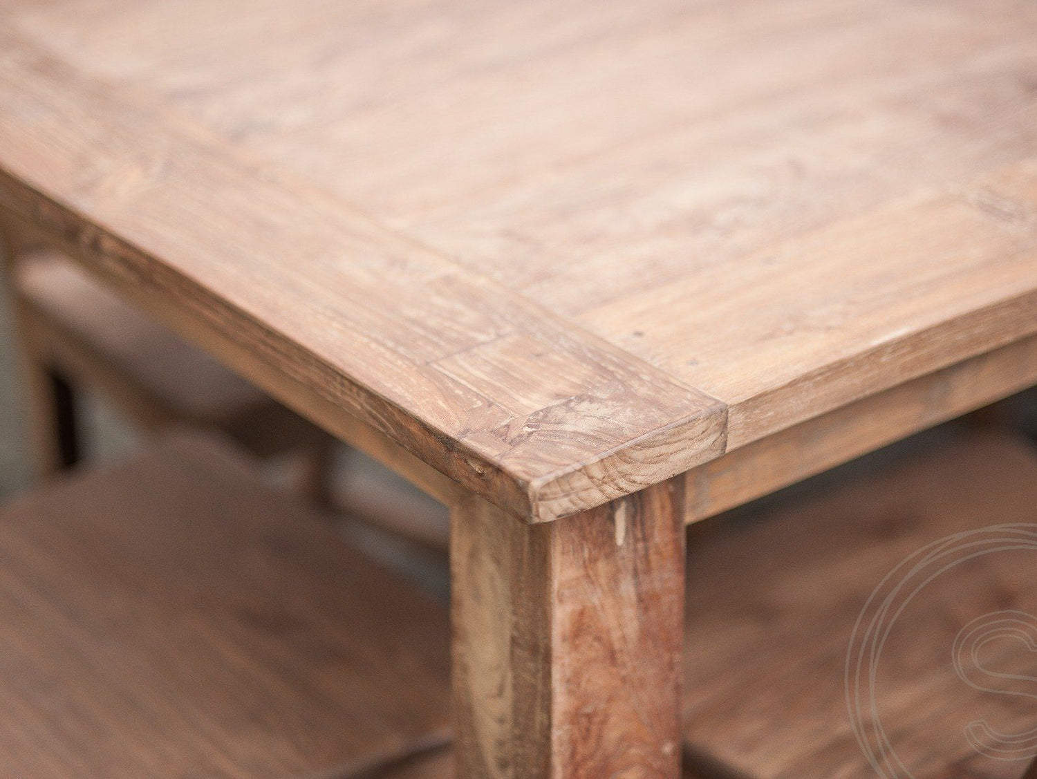 Teak tafel 80x80 cm oud hout