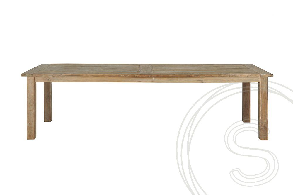 Teak tafel 260 x 100 oud hout - Souren Meubels