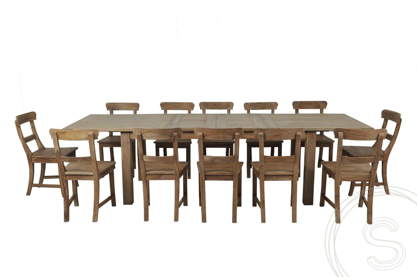 Teak tafel uitschuifbaar 200 - 250 - 300x100 cm - Souren Meubels
