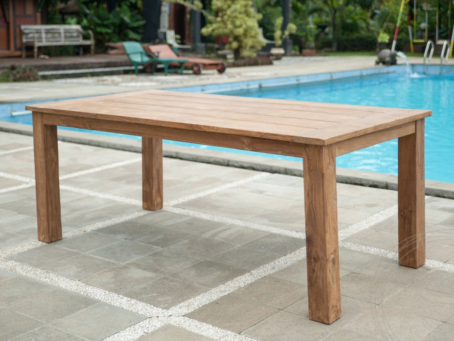 Teak tuintafel 200 x 100 - Souren Meubels