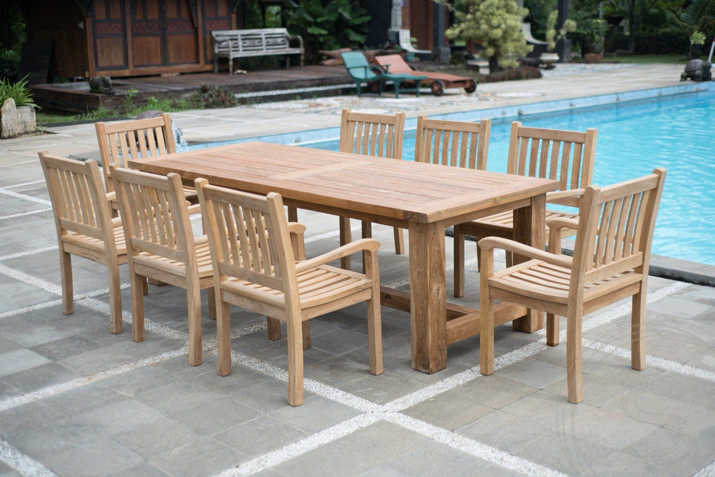 Teak tuintafel 250x100 Mammoet - Souren Meubels