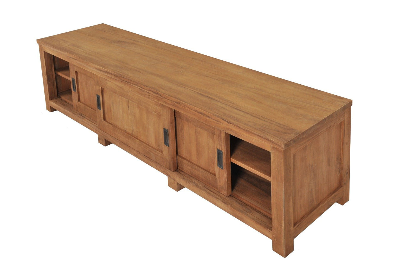 Teak tv - meubel schuifdeuren 180 x 50 x 50 - Souren Meubels