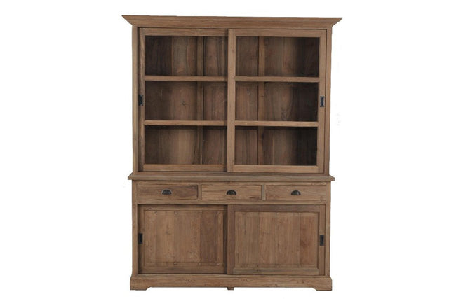Teak vitrinekast 140cm - Souren Meubels