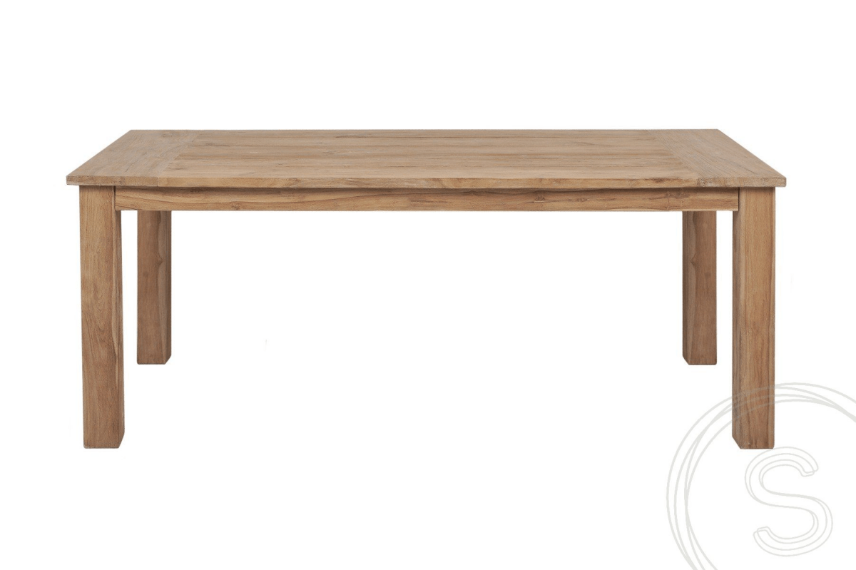 Teak tuintafel 220x100cm + 6 beaufort stoelen