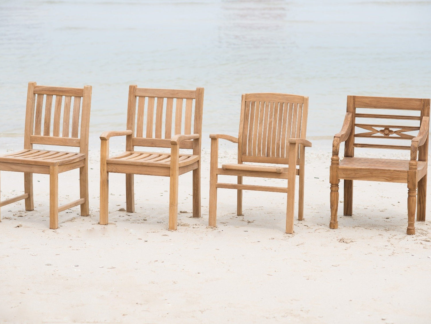 Teak tuinstoel Beaufort zonder armleuning - Souren Meubels