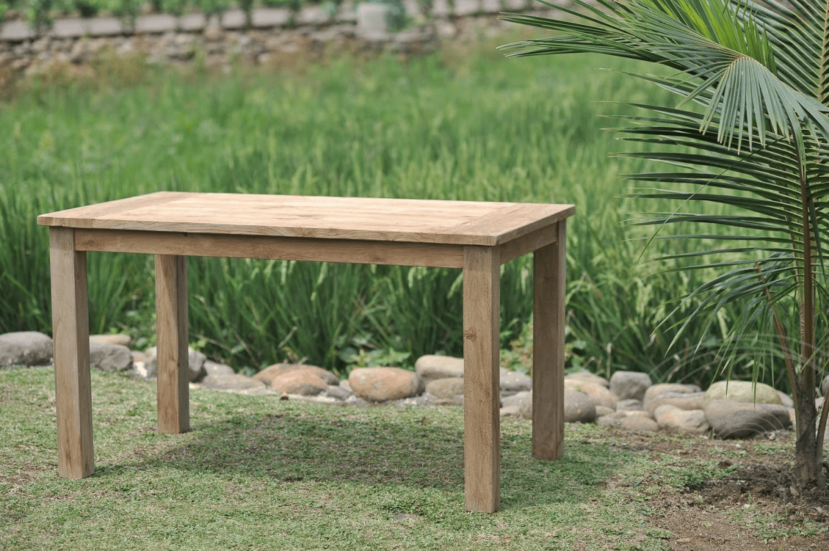 Teak tuintafel 160x90cm + 4 beaufort stoelen