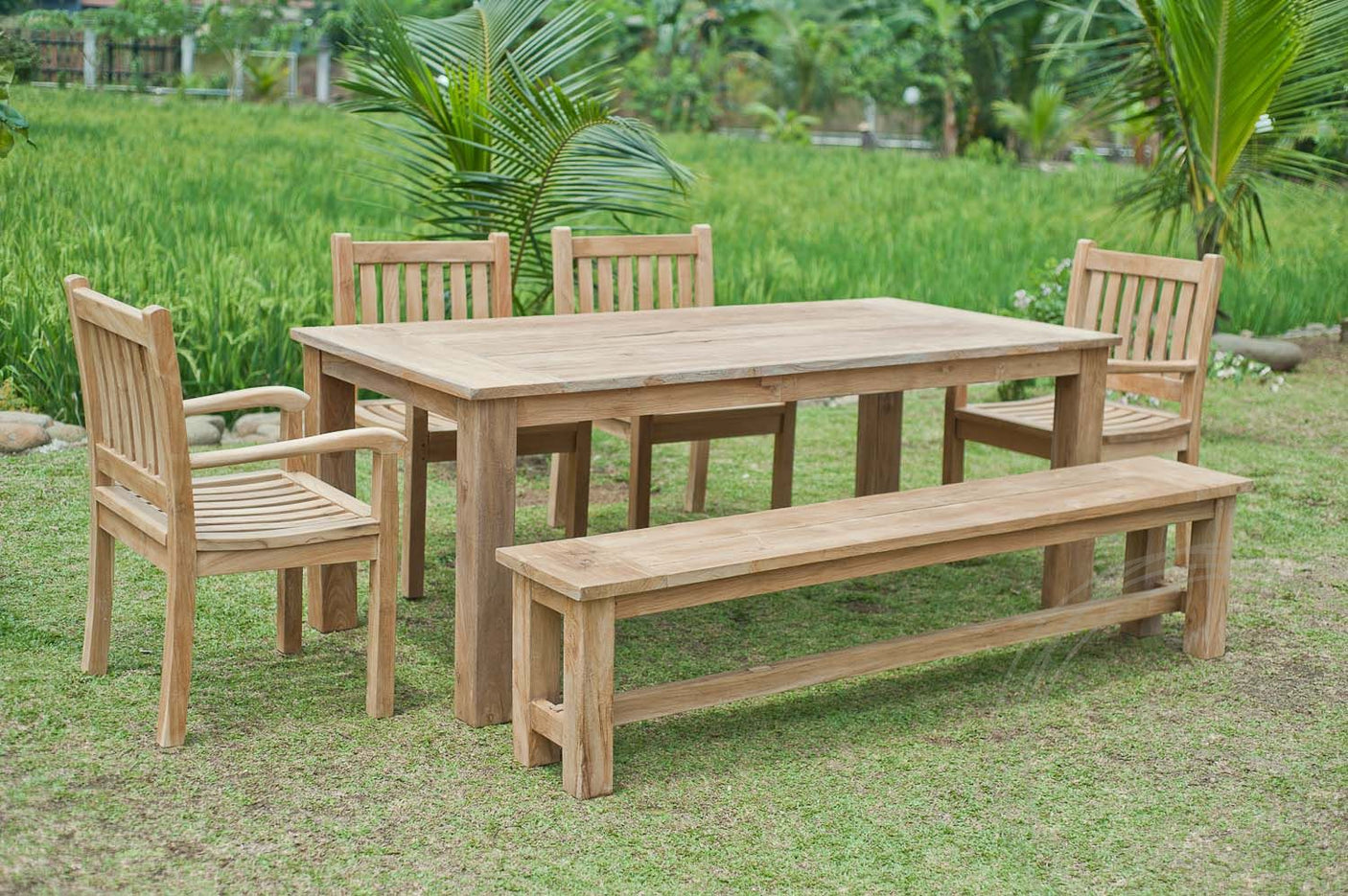 Teak tuintafel 200 x 100 - Souren Meubels