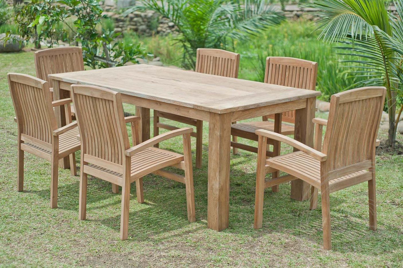 Teak tuintafel 200 x 100 - Souren Meubels