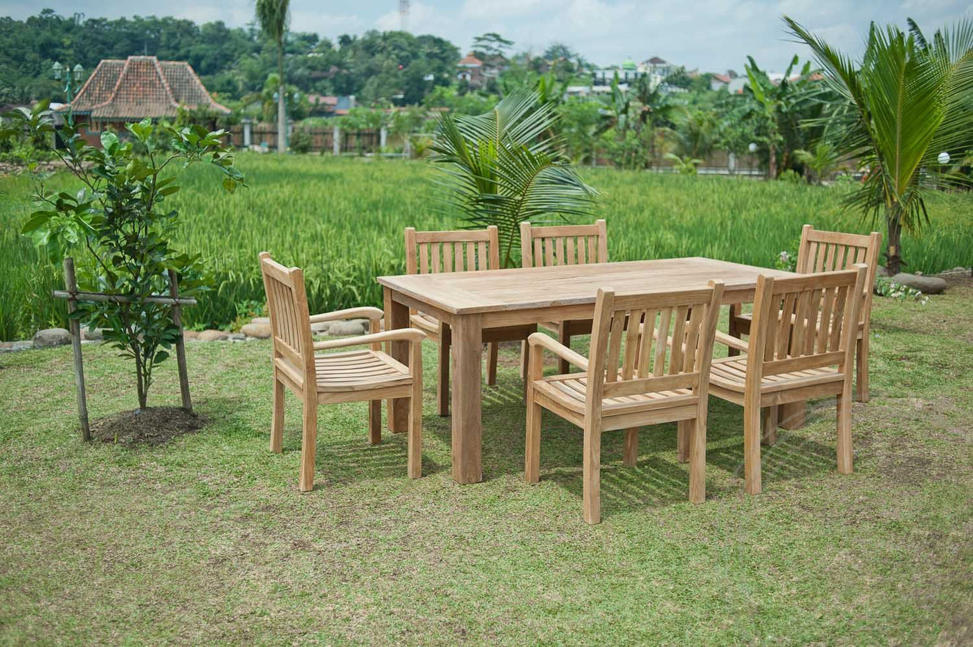 Teak tuintafel 200 x 100 - Souren Meubels