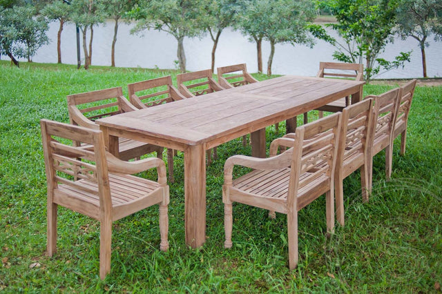 Teak tuintafel 300x120 cm - Souren Meubels