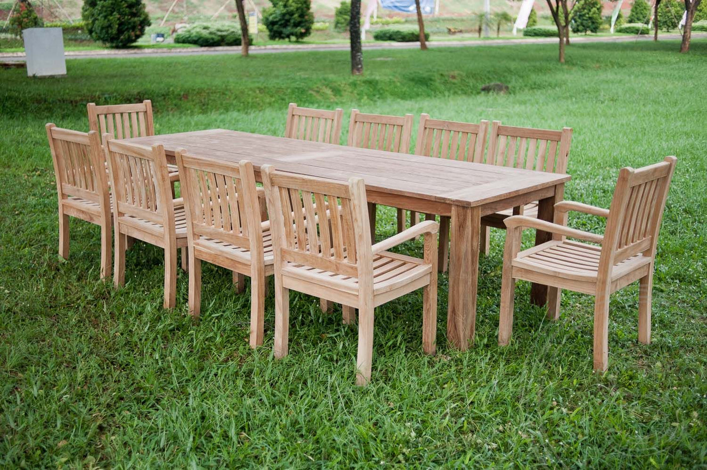 Teak tuintafel 300x120 cm - Souren Meubels