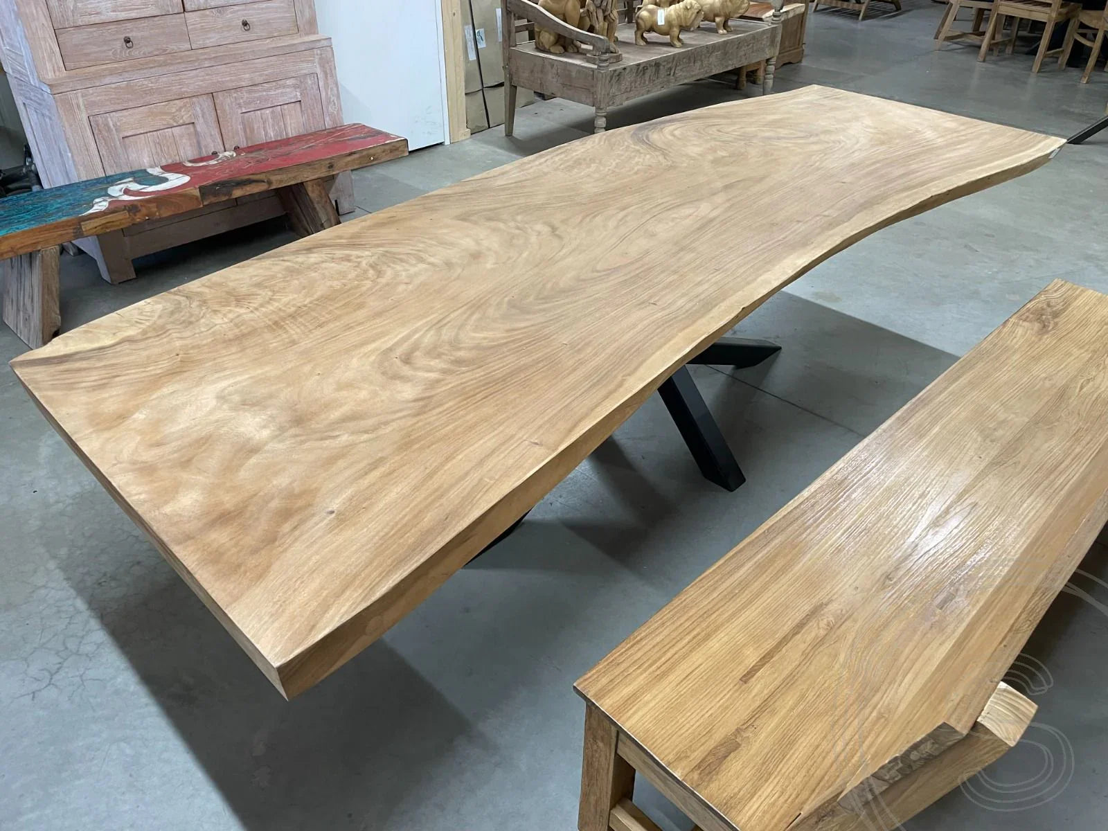 Lange teakhouten eettafels