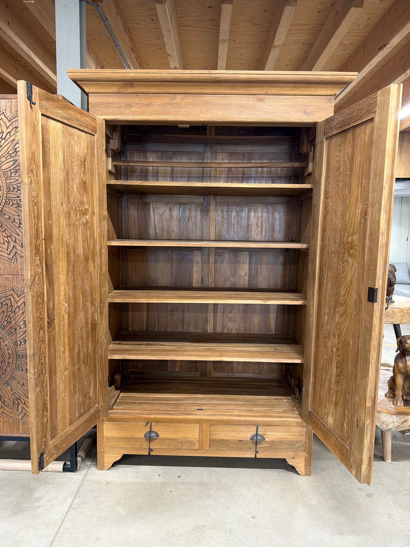 Teak kast 120cm