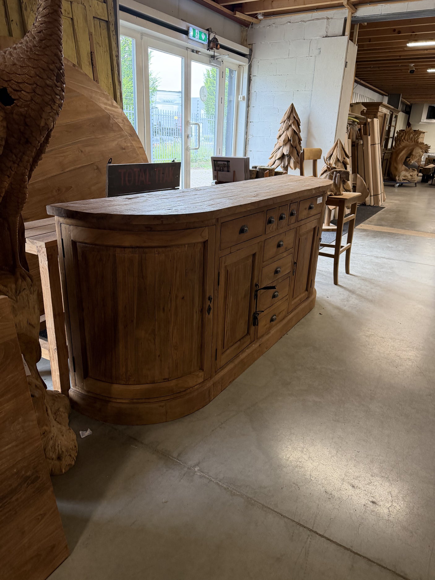 Teak dressoir - 220x90x50cm