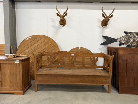 Teak klepbank - 200cm