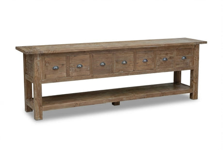 Rustiek teak dressoir met lades – Gerecycled massief hout 200 / 250 cm