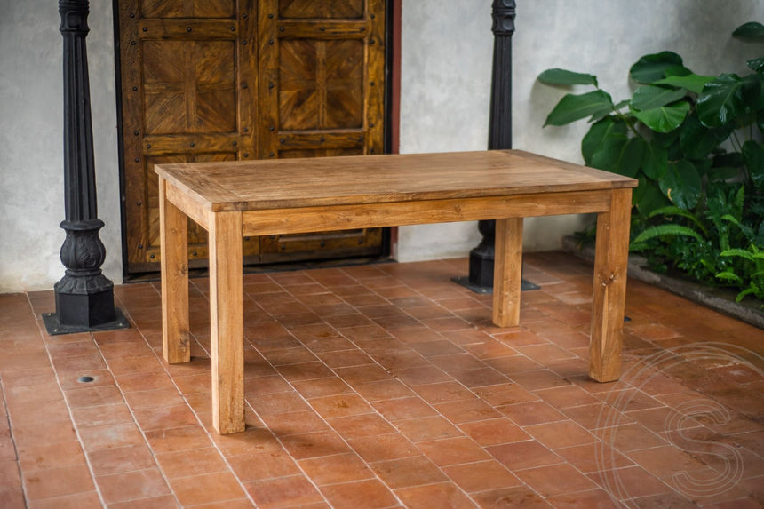 Uitschuifbare teak tafel 160-210-260x90