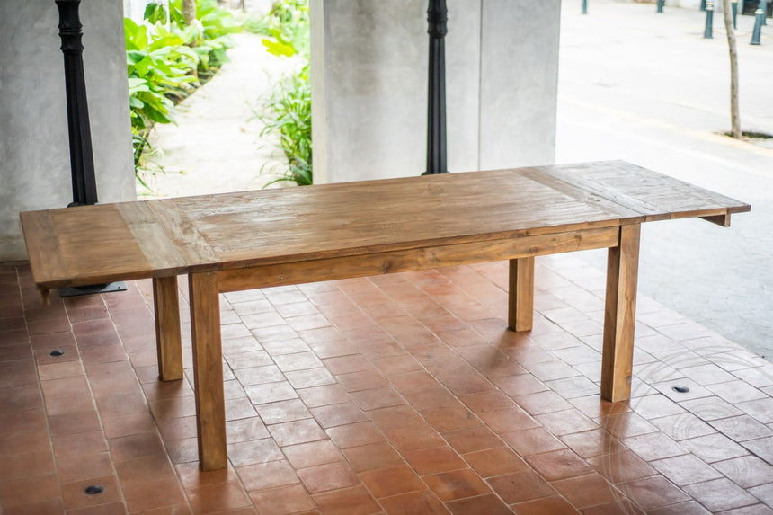 Uitschuifbare teak tafel 180-230-280x100