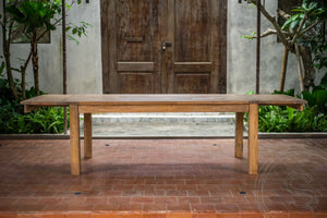 Uitschuifbare teak tafel 200-250-300x100 cm